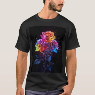 T-shirt Roses arc-en-ciel de fierté