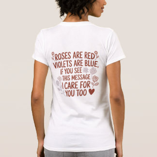 T-shirt Roses Are Red Kindness Quote Tee