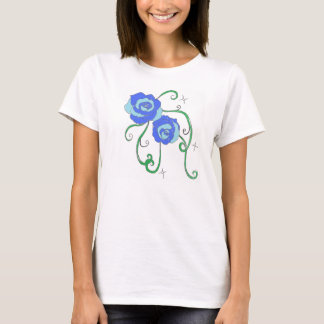 T-shirt Roses bleus