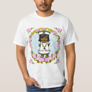 T-shirt Roses Brown Girl Infirmière