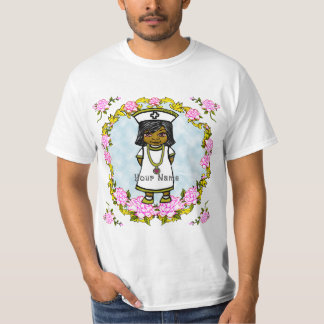 T-shirt Roses Brown Girl Infirmière