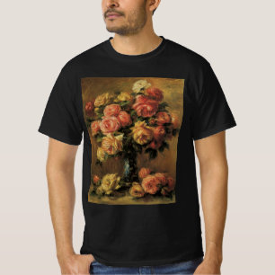 T-shirt Roses dans un Vase de Pierre Renoir, Art Vintage