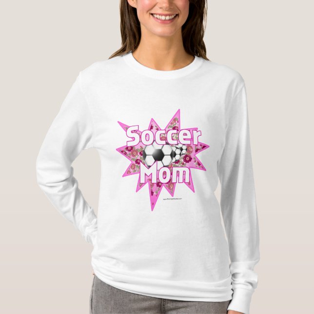T-shirt Roses de Maman de Foot (Devant)
