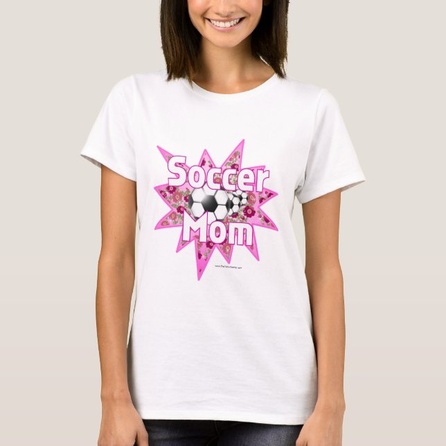 T-shirt Roses de maman de football (Devant)