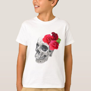 T-shirt Roses et crâne