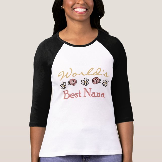 T-shirt Roses et Nana du monde de marguerites meilleure (Devant)