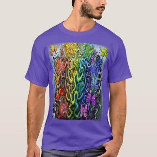 T-Shirt Roses Fées Arc-en-Ciel
