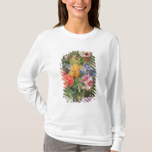 T-shirt Roses, pavot et Pelargonia