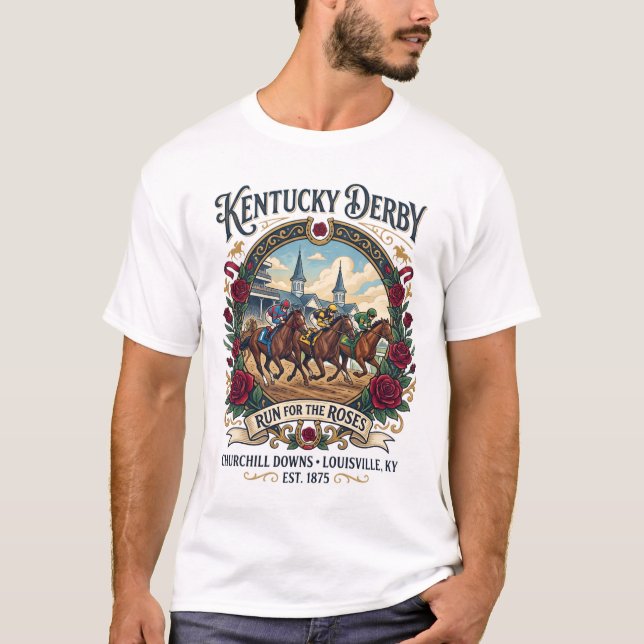 T-shirt Roses, Rênes & Rêves de Derby (Devant)