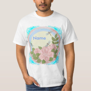 T-shirt Roses roses dragonfly personnalisées