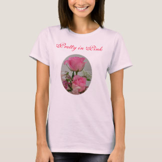 T-shirt Roses roses, jolis dans le rose