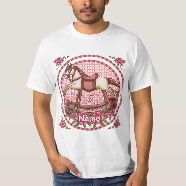 T-shirt Roses roses roses Cheval rocheux (Devant)