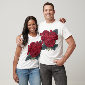 T-shirt roses rouges