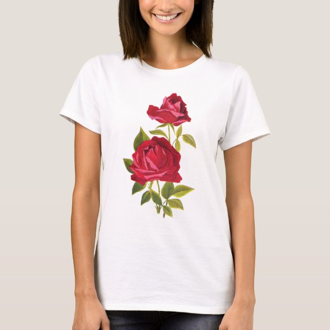 T-shirt Roses rouges (Devant)