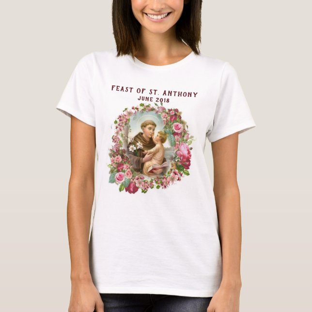 T-shirt Roses rouges et roses de St Anthony (Devant)