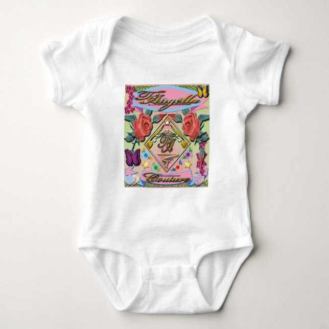 T-shirt Roses rouges, papillons, fleurs 3/4 raglan de (Devant)