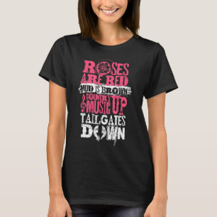 T-shirt Roses sont rouge boue est brun country musique ver