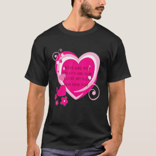 T-shirt Roses sont rouges Violet sont bleus J'aime mon coe