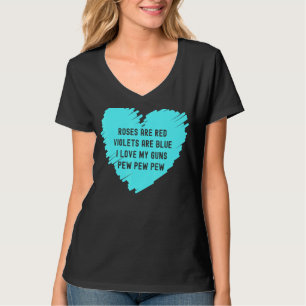 T-shirt Roses Sont Rouges Violets Sont Bleus J'Aime Mes Ar
