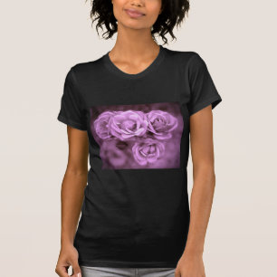 T-shirt Roses vintages pourpres