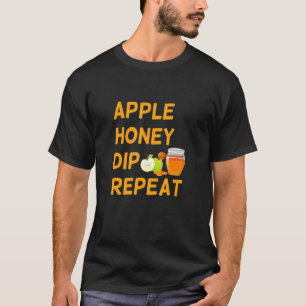 T-shirt Rosh Hashanah Apple Honey Dip Répéter Jewish New Y