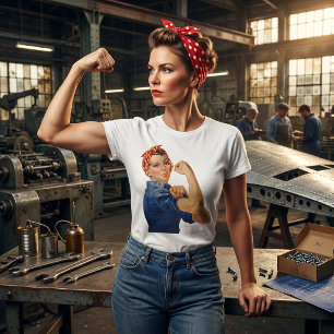 T-shirt Rosie la riveteuse patriotique vintage, nous pouvo