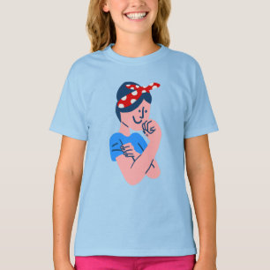 T-shirt rosie la riveteuse rockabilly icône rétro
