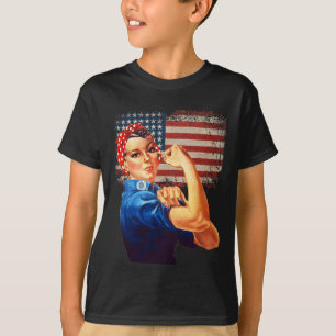 T-shirt Rosie la riveuse Drapeau américain États-Unis Rosi