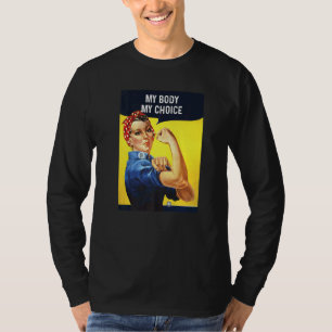 T-shirt Rosie la riveuse vintage Mon corps Mon choix Fémin