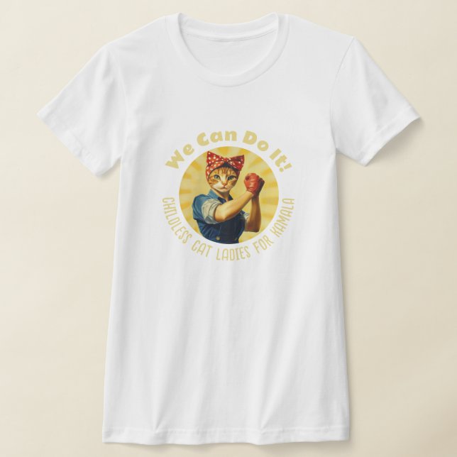 T-shirt Rosie Les Dames De Chat Riveter Pour Kamala Harris (Poser)