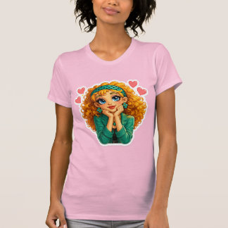 T-Shirt Rosie Max Cartoon Girl – Joli Orange Boucl