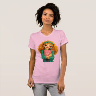 T-Shirt Rosie Max Cartoon Girl – Joli Orange Boucl