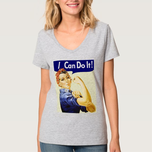T-shirt Rosie Riveter - Je peux le faire (Devant)