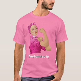 T-shirt Rosie, Riveter Sensibilisation au cancer du sein