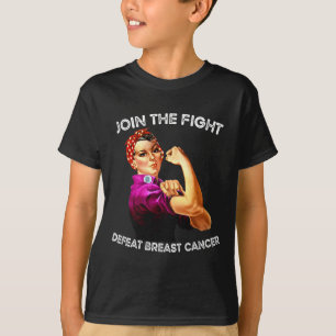 T-shirt Rosie The Riveter Defeat Sensibilisation au cancer