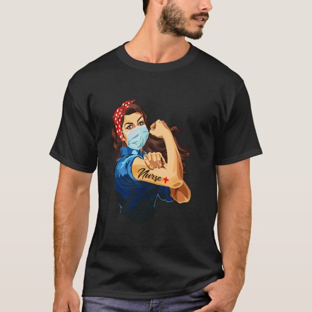 T-shirt Rosie The Riveter - Infirmière (Devant)
