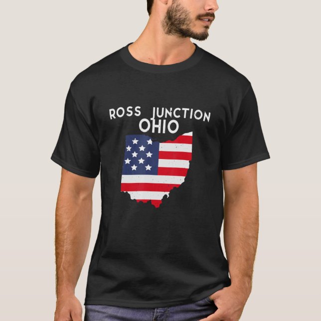 T-shirt Ross et Mingo Junction Ohio USA State America Tra (Devant)