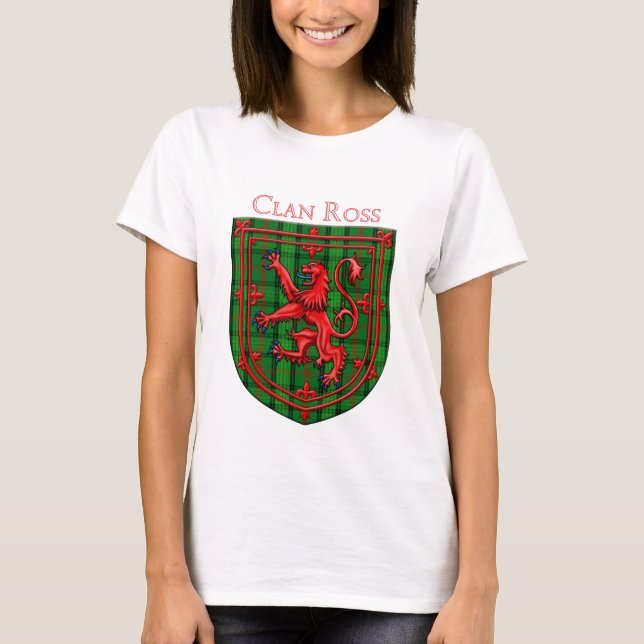 T-shirt Ross Tartan Scottish Plaid Lion Rampant (Devant)