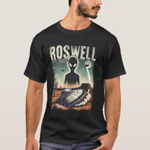 T-shirt Roswell Nouveau-Mexique 1947 Enlèvement Alien Cras