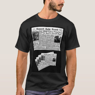 T-shirt Roswell Ufo 8 Juillet 1947- Journal (Noir)