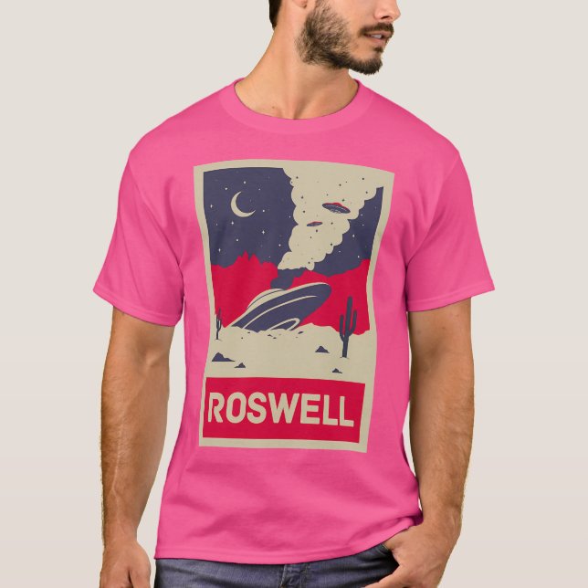 T-shirt Roswell Ufo Crash - Alien Retro (Devant)