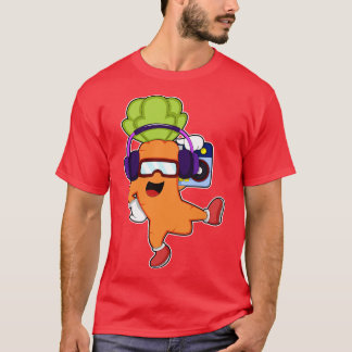 T-shirt rotation de musique avec casque audio