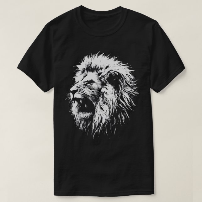 T-shirt Rotation du lion en colère (Design devant)