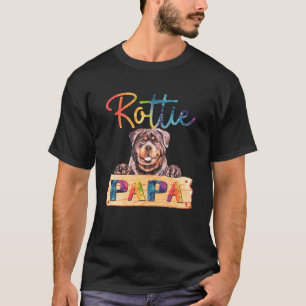 T-shirt Rotoneige couleur Rottie Papa Chien Papa