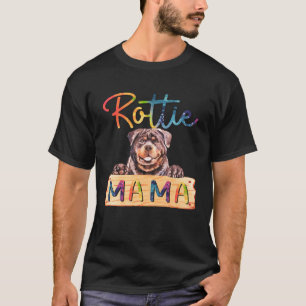 T-shirt Rotoneiger coloré Rottie Mama Chien Maman