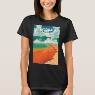 T-shirt Rotorua Nouvelle-Zélande Illustration Art de Voyag
