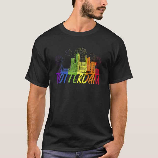 T-shirt Rotterdam Pride Skyline Pride Parade Rotterdam (Devant)