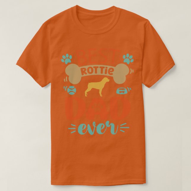 T-shirt Rottie Chien Papa (Design devant)