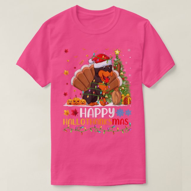 T-shirt Rottweiler Amoureux des chiens Funny Happy Rottwei (Design devant)
