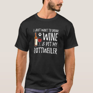 T-shirt Rottweiler Amoureux des chiens Wine Chien Maman